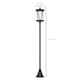 image 5 of Outsunny 1.3 M LED Outdoor Street Light, Waterproof IP44, Cool White Black | Black