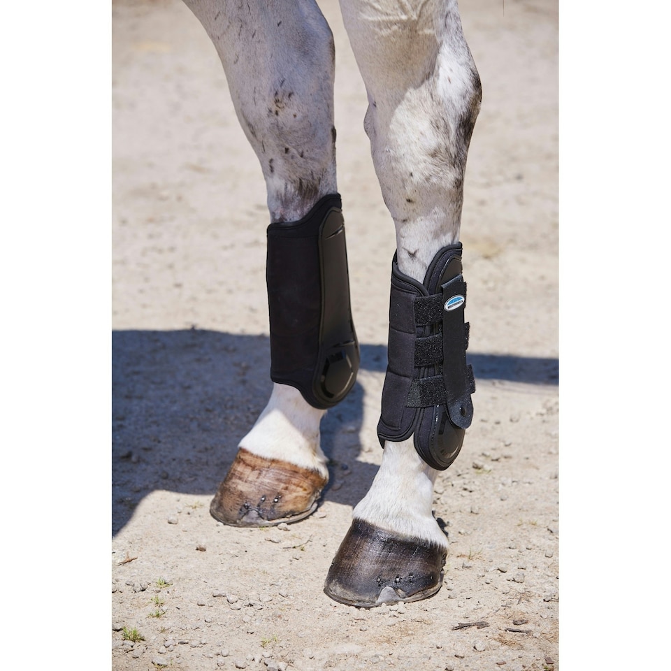 image 1 of Weatherbeeta Flexi Shell Hind Cross Country Boots - Black - Warmblood