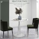 image 3 of HOMCOM Round Dining Table with Steel Base for Living Room, Dining Room