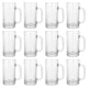 image 1 of Argon Tableware 540ml Beer Mugs - Glass Pint Steins with Handle Heavy Duty Soda Lime Glass Drinking Mugs Set | Clear | Clear | One Size | 12