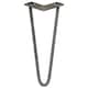 image 3 of 4 x 12" Hairpin Legs - 2 Prong - 12mm - Raw Steel Silver