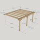 image 3 of Wall Mounted Double Premium Pergola 3 Posts - Wood - L300 x W420 x H270 cm - Light Green