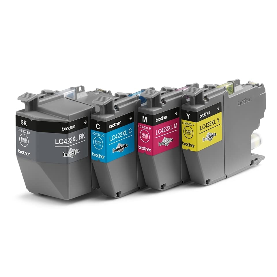 image 1 of BROTHER Genuine LC-422XLVAL Black/Cyan/Magenta/Yellow,Multi-Pack, High Yield, Includes 4 x Inkjet Cartridges, Genuine Supplies