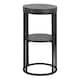 image 2 of Strington Round Bedside Table 1 Shelf in Matt Black Black