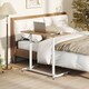 image 3 of COSTWAY Adjustable Height C-Shaped Mobile Standing Desk Natural N/A