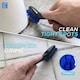 image 5 of Grout Tile Cleaning Brush Removes Mould and Dirt Removal Narrow Stiff Brushes for Kitchen & Bathroom | Blue | Black, Blue | 1