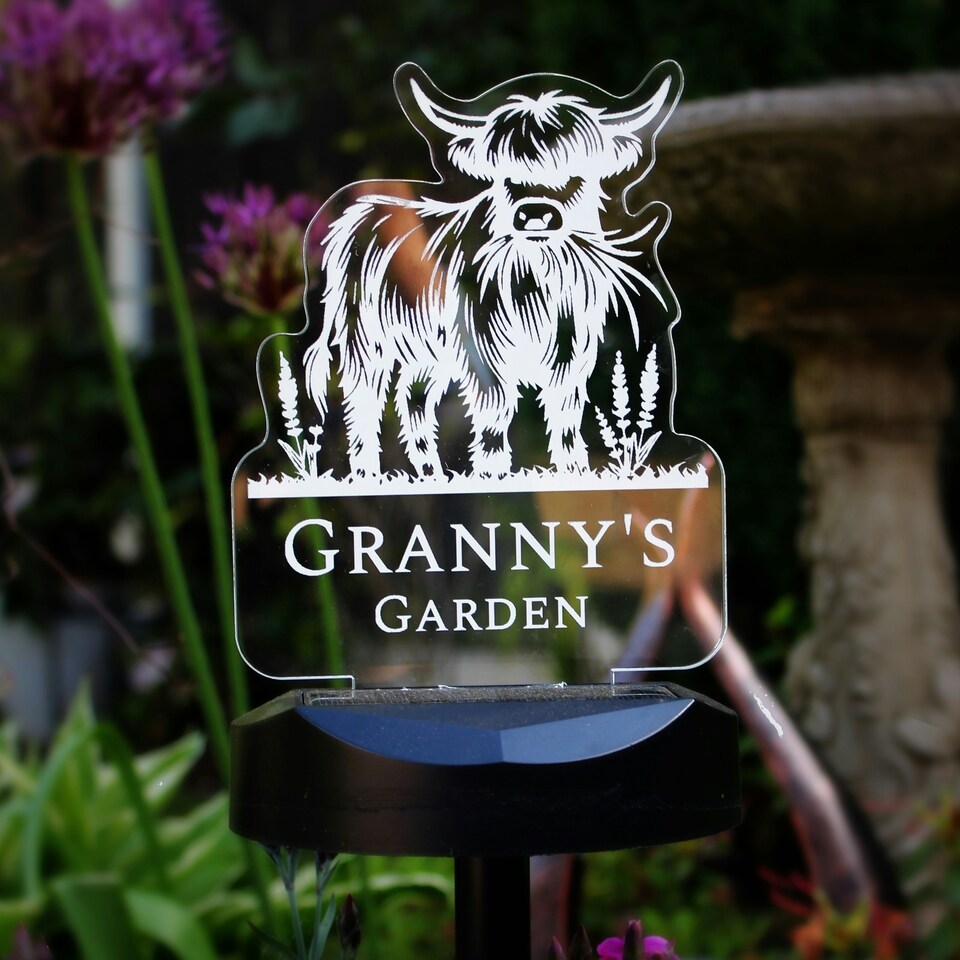 image 1 of Personalised Highland Garden Solar Light