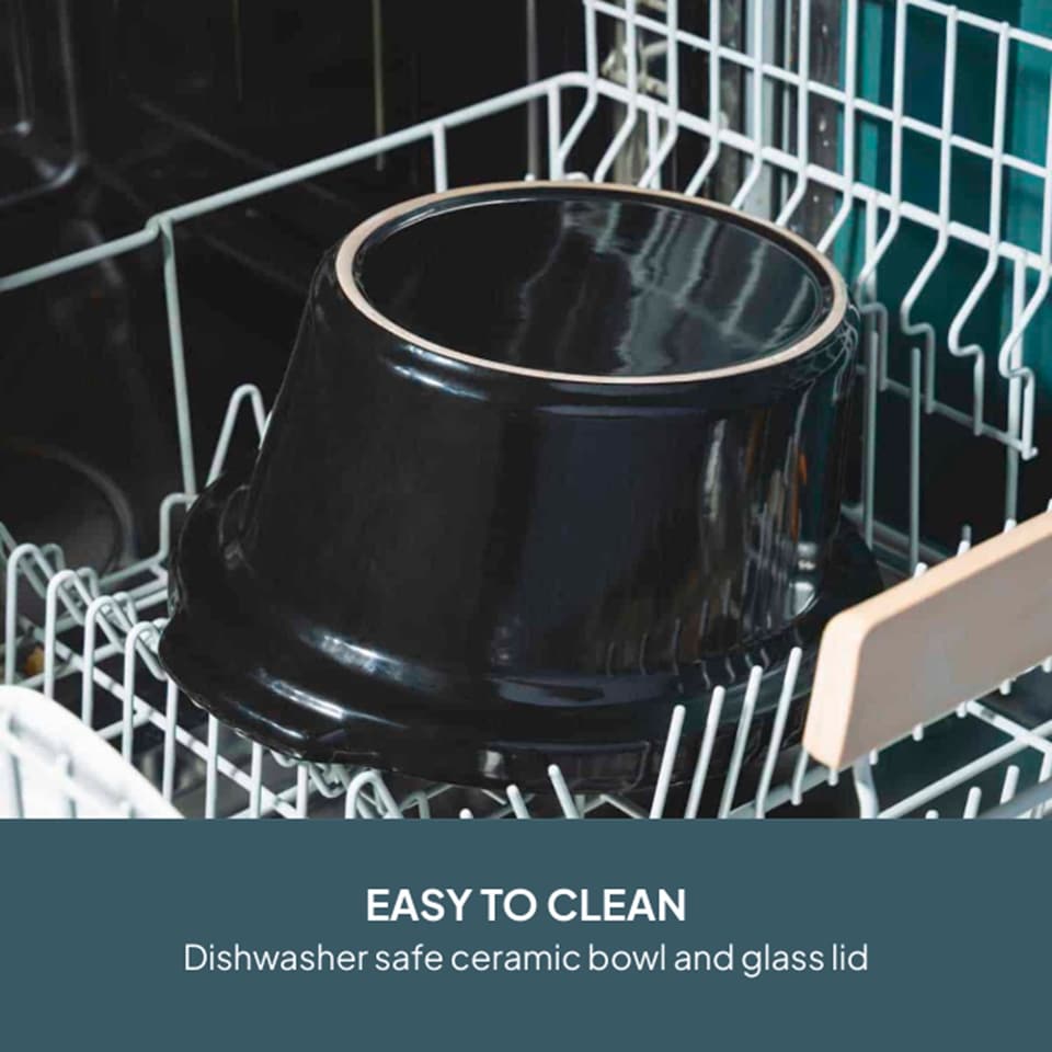 image 1 of Cooks Professional 6.5L Digital Slow Cooker with Lid, Removable Bowl & 3 Heat Settings | Black | Black