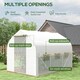 image 4 of Outsunny 3 x 2m Walk-in Tunnel Greenhouse, Roll Up Sidewalls, Mesh Door