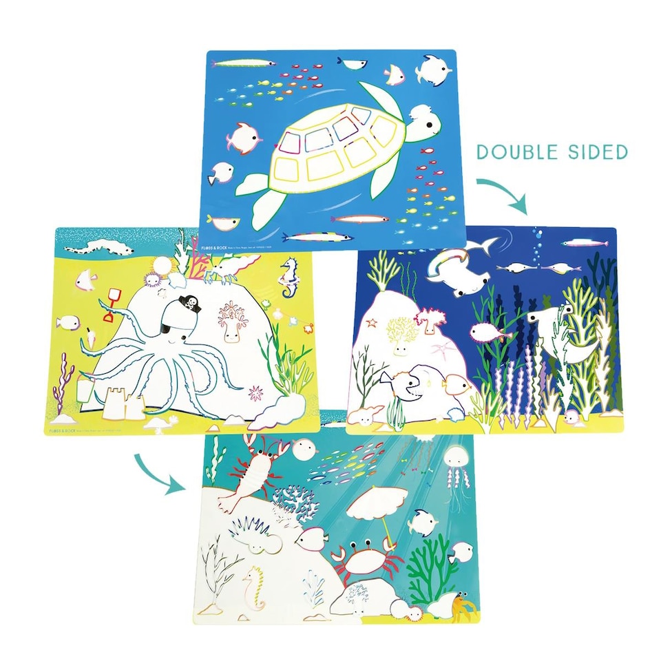 image 1 of Floss & Rock Magic Water Colouring Placemats - Ocean