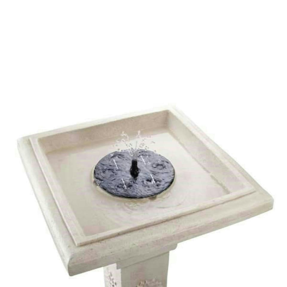 image 1 of Primrose Budding Dahlia Solar Bird Bath Water Feature with Lights
