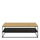 image 2 of Gila Coffee Table with Open Shelf in Oak & Black