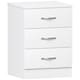 image 7 of Vida Designs Riano 3 Drawer Bedside Chest Cabinet Table Nightstand, White