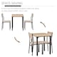 image 5 of HOMCOM 3 Pieces Compact Dining Table 2 Chairs Set Wooden Metal Legs Bistro Cafe Kitchen Breakfast Bar Home Furniture, Light Wood Grain