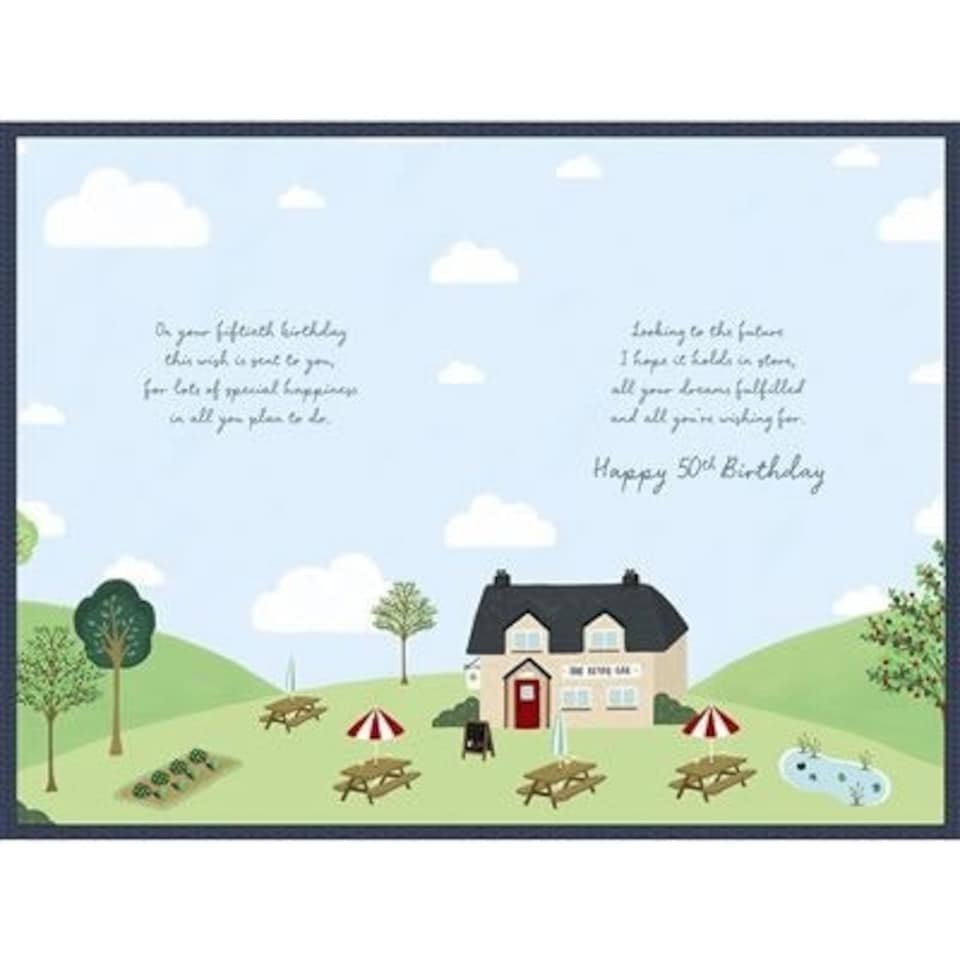 image 1 of Pub Garden 50th Birthday Card