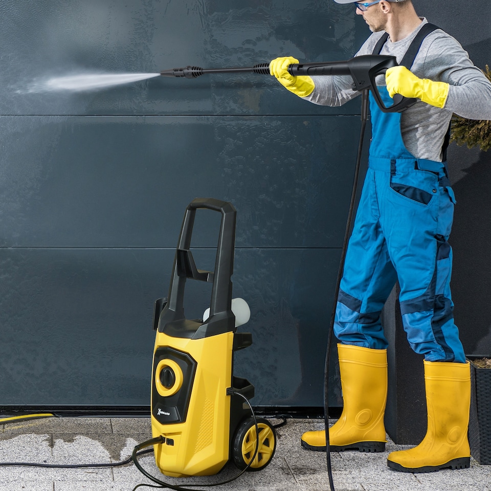 image 1 of DURHAND High-Performance Power Washer 1800W, 150 Bar, 510 L h, Yellow