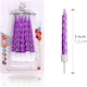 image 2 of 10 pcs Purple Cake Topper Candles Purple