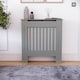 image 2 of Vida Designs Chelsea Radiator Cover Painted MDF Slatted Cabinet, Grey, 78cm