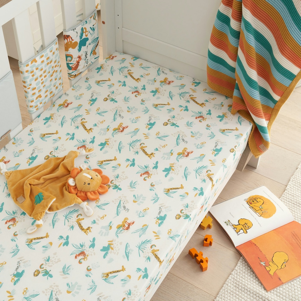 image 1 of Tutti Bambini Cot Fitted Sheets 2pk - Run Wild