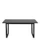 image 2 of Amble Extending Dining Table with Black Marble Melamine Top & Black Legs 160-220