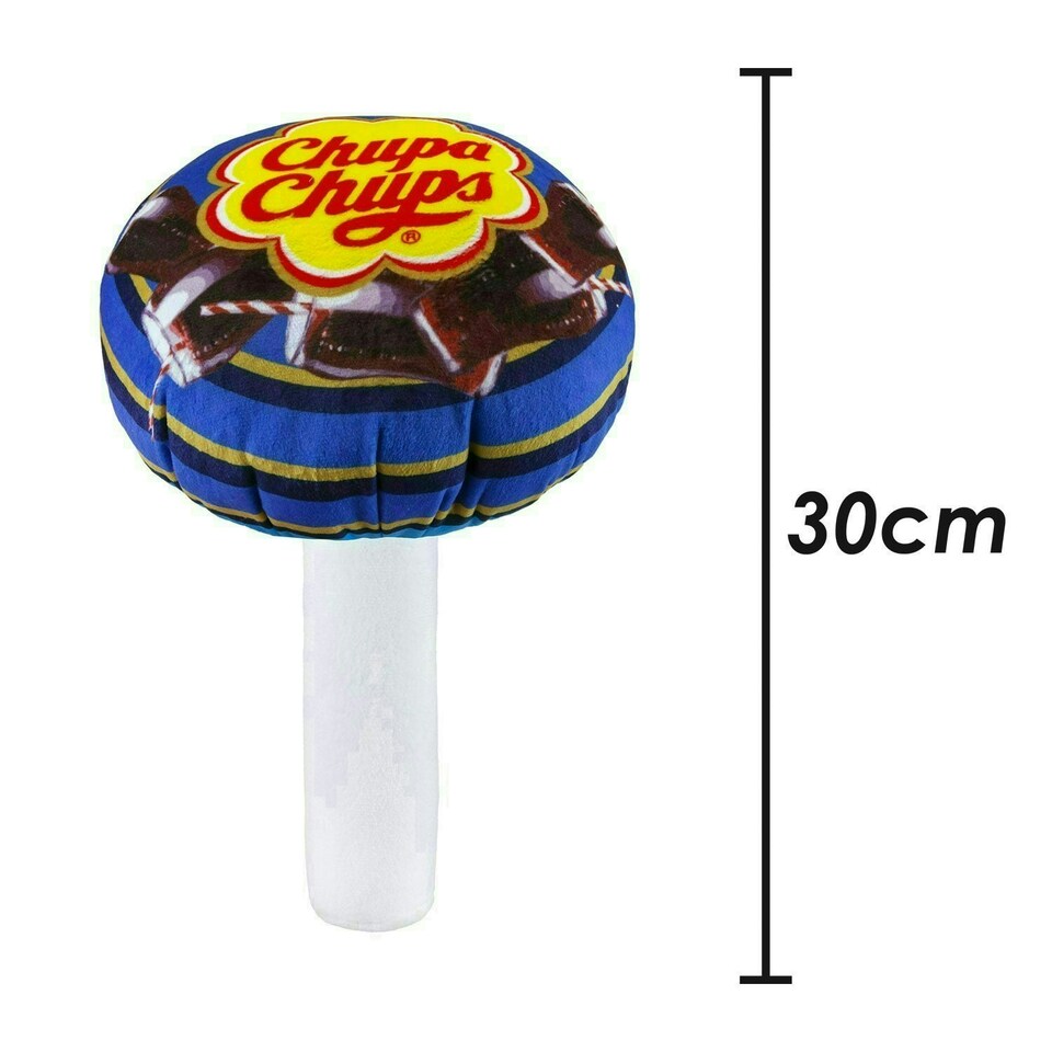 image 1 of Chupa Chups Soft Toy Cola Lolly Pop Food Themed Cute Plush Cuddly 30cm Blue