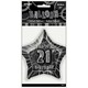 image 2 of Unique Party 21st Birthday Foil Balloon - Silver - One Size