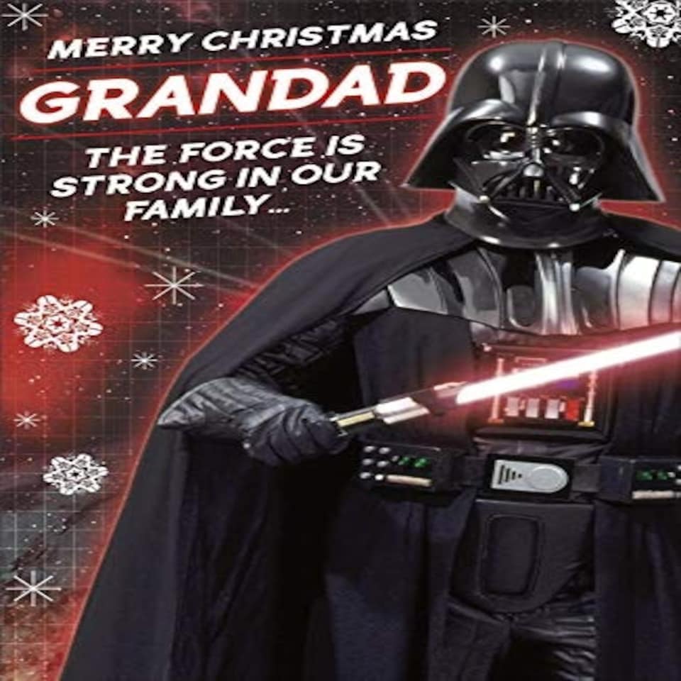 image 1 of Star Wars Grandad Christmas Card Darth Vader