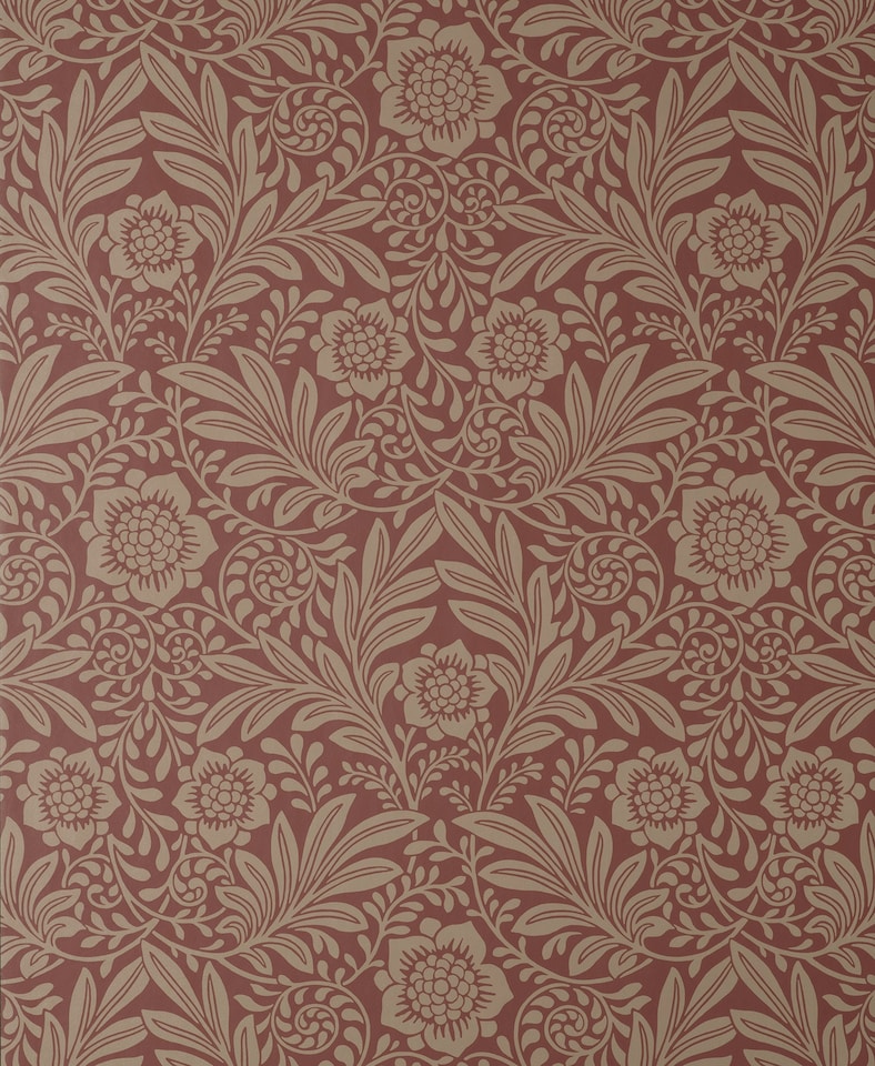 image 1 of Crown M1746 Camille Damask Wallpaper, Red
