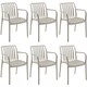 image 1 of Garden Chairs Alcudia - weather-resistant, durable and long-lasting plastic - Set of 6 Brown | Taupe