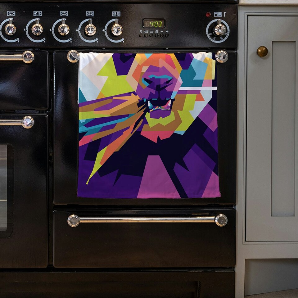 image 1 of Colorful pop art of Panda (Kitchen Towel)
