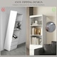 image 4 of HOMCOM 180cm Tall Bookshelf Free Standing Storage Shelf Unit with Storage White