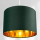 image 7 of Contemporary Green Cotton 10" Table/Pendant Lamp Shade with Shiny Copper Inner | Green | Forest Green | 1