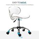 image 4 of HOMCOM Office Chair Beauty Salon Rolling Technician Stool Chair Low Back White
