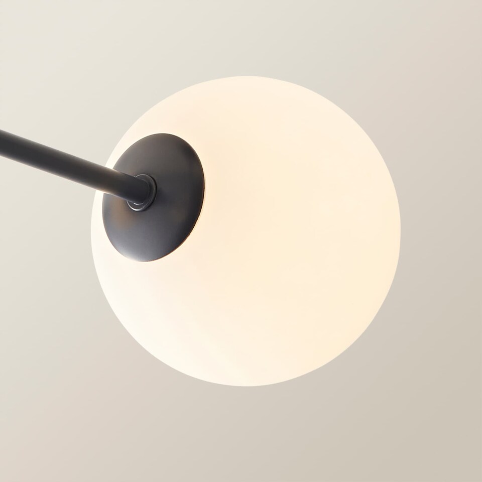 image 1 of ValueLights Darla Navy Opaque Globe Bathroom Ceiling Light & Bulbs | Blue