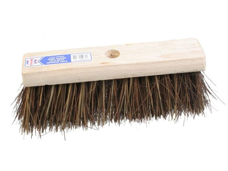 Faithfull Flat Broom Stiff Bassine / Cane 325Mm (13In)