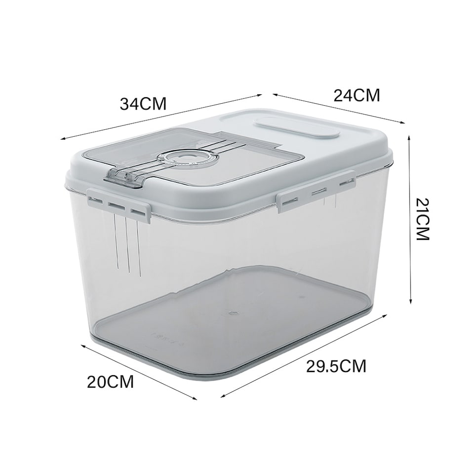 image 1 of Living and Home 7.5KG Kitchen Food Storage Container | Clear