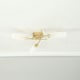 image 2 of ValueLights Maya Brushed Gold 3 Way Curved Cross Over Flush Ceiling Light