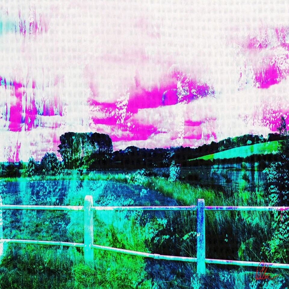 image 1 of Fluorescent countryside (Canvas Print) 44" x 30"