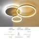 image 3 of Living and Home Triple-Ring LED Ceiling Light - Golden