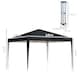 image 10 of Outsunny 3 x 3M Garden Pop Up Gazebo Height Adjustable Marquee Party Tent Wedding Canopy with Carrying Bag, Black
