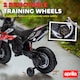image 4 of AIYAPLAY 12V Kids Motorcycle, Aprilia Licensed Electric Motorbike with Training Wheels, Spring Suspension, LED Light, Music, USB, Kids Electric Bike for Boys, Girls, Red and Black