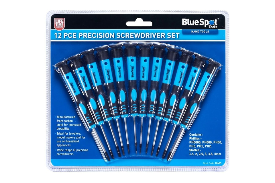 image 1 of Blue Spot Tools - 12 PCE Precision Screwdriver Set