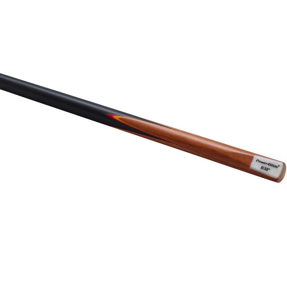 image 1 of Powerglide One 2-Piece Snooker Cue Stick | Aero | Ash Wood Shaft With Rosewood Butt And Coloured Veneers | Brass Joint | Full Size 57" | 9.5 mm Tip