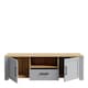 image 4 of Bohol 2 Door 1 Drawer TV Unit  in Riviera Oak/Grey Oak