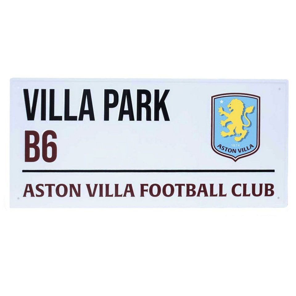 image 1 of Aston Villa FC Street Sign | White | White/Black/Blue | 1