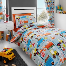 Happy Linen Company Big Diggers Duvet Cover Bedding Set