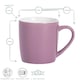 image 3 of Argon Tableware 6x Coloured Coffee Mugs - Purple - 350ml - Tea Mug Latte Mug Cappuccino Mug Drinking Mug Purple