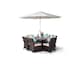 image 3 of Arizona Rectangular 6 Seater Rattan Patio Dining Set | Brown | Brown