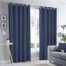 Fusion Sorbonne Eyelet Curtains Navy