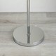 image 1 of ValueLights Marissa Charcoal Grey Fabric Drum Shade with Chrome Stacked Ball Floor Lamp with LED Bulb